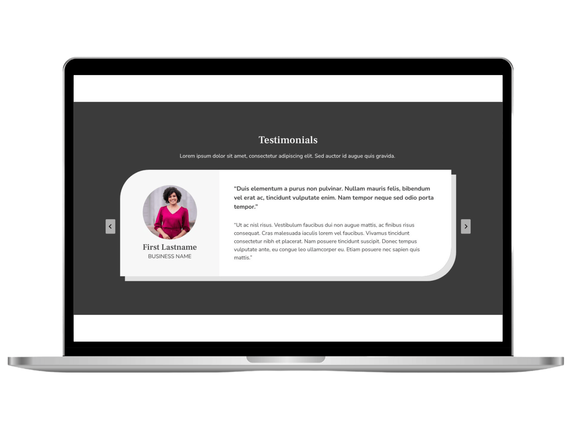 Red Lilly Blocks Library - Testimonial 21A